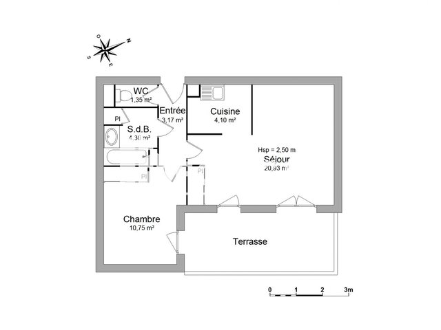 Appartement à louer, 44m², Nîmes