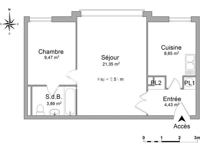 Appartement à louer, 47m², Lisieux