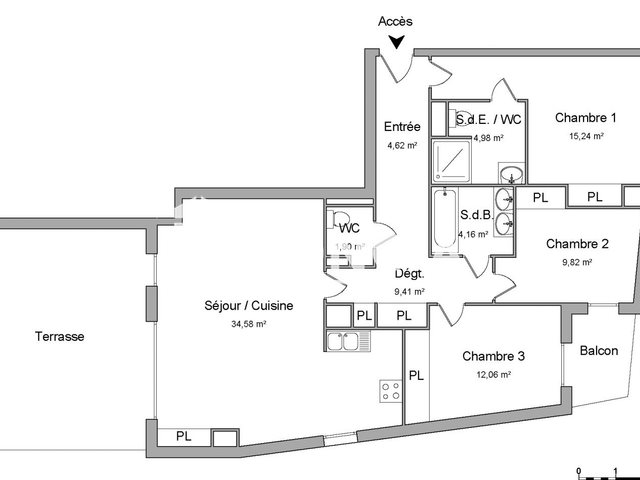 Appartement à louer, 96m², Suresnes
