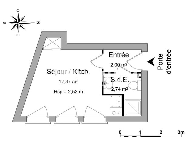 Appartement à louer, 17m², Mulhouse