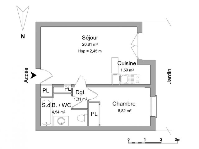 Appartement à louer, 37m², Pau