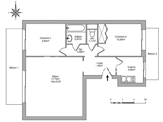 Appartement à louer, 60m², Le Cannet