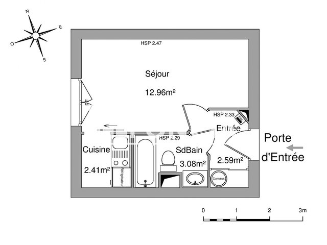 Appartement à louer, 21m², Poitiers