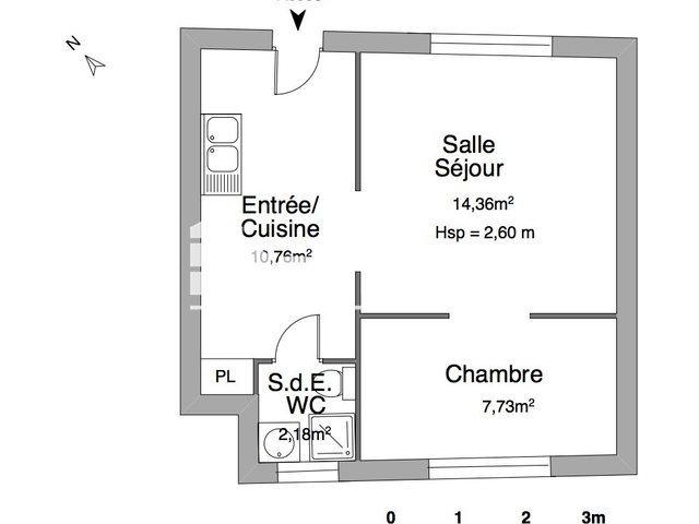 Appartement à louer, 35m², Voiron