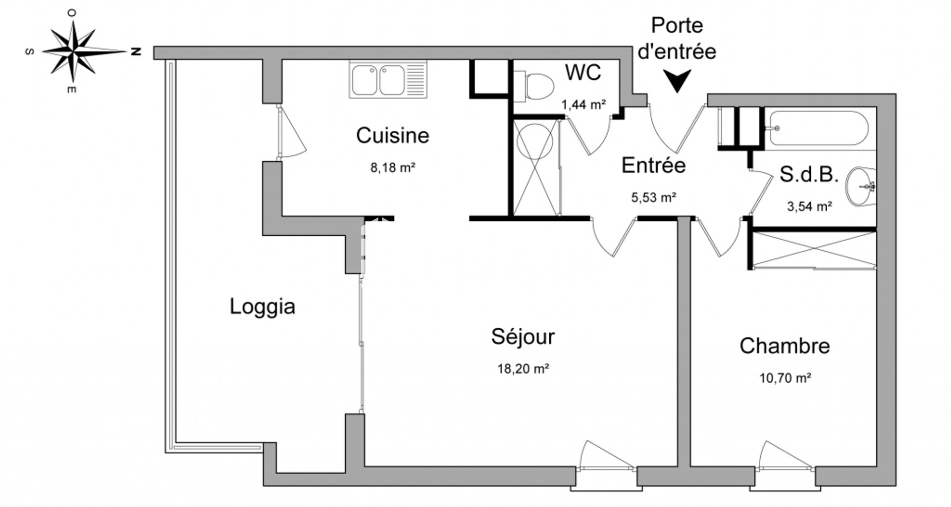 Appartement à louer, 47m², Avignon