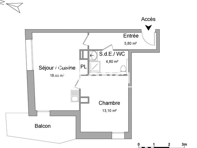 Appartement à louer, 42m², Cenon