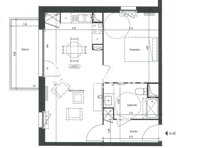 Appartement à louer, 46m², Roubaix