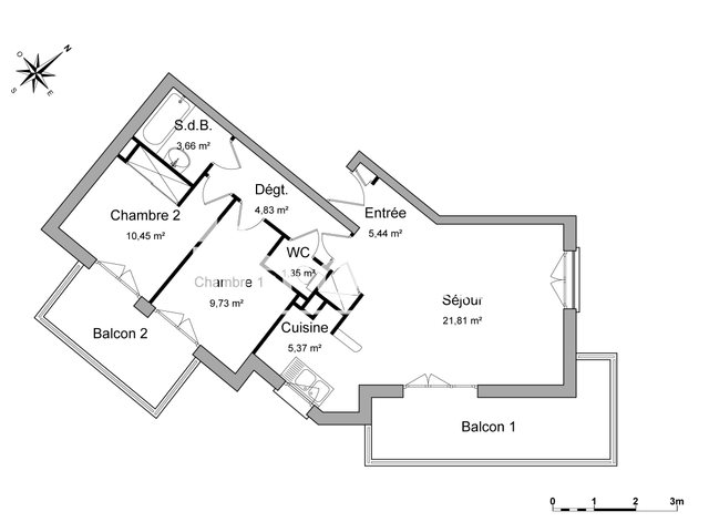 Appartement à louer, 62m², Saint-Julien-en-Genevois