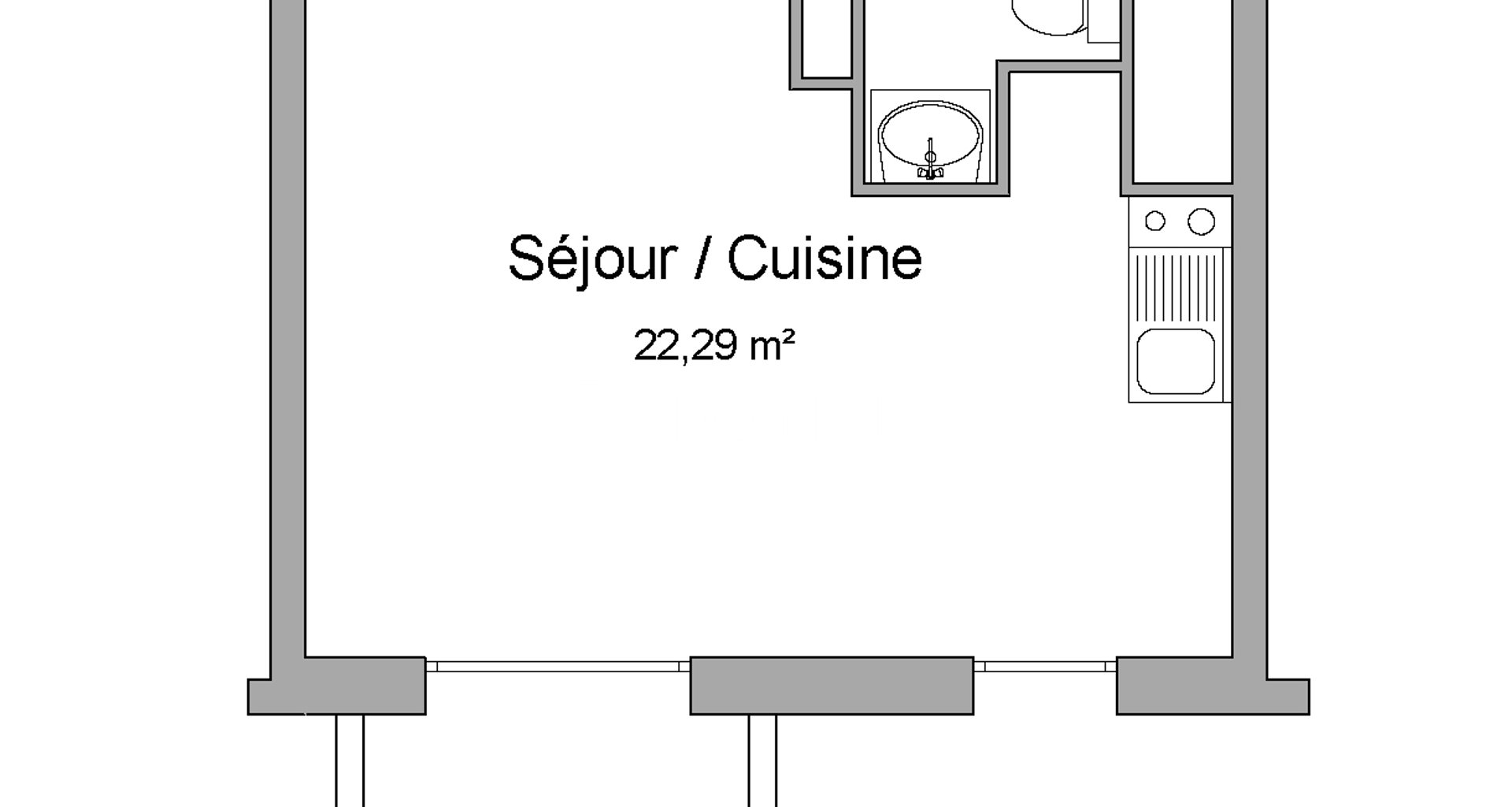 Appartement à louer, 26m², L'Isle-Adam