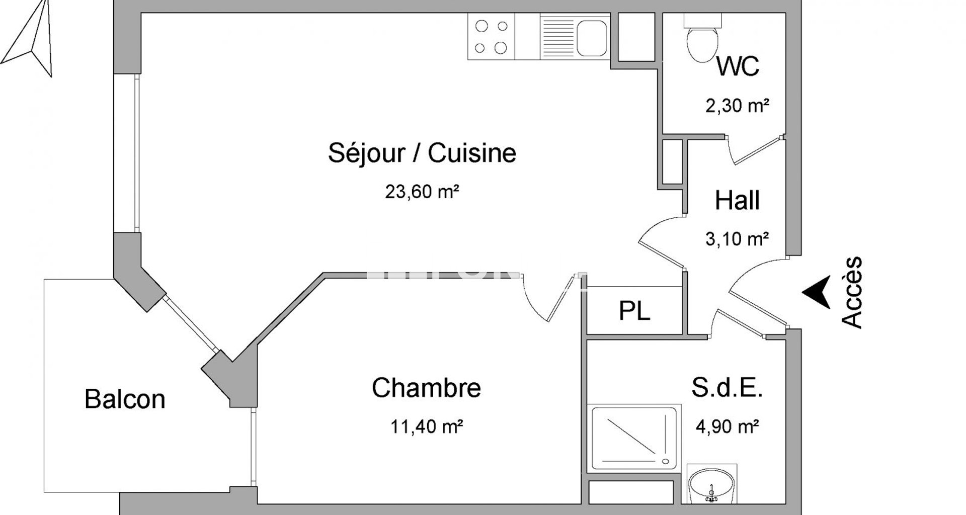 Appartement à louer, 45m², Ronchin