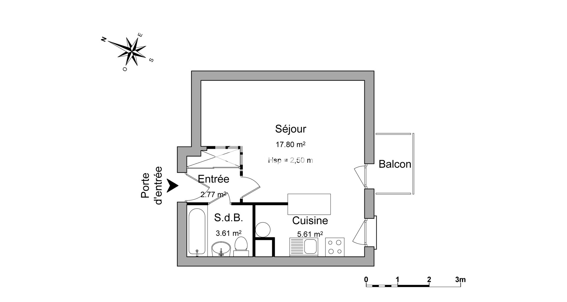 Appartement à louer, 29m², Plaisir
