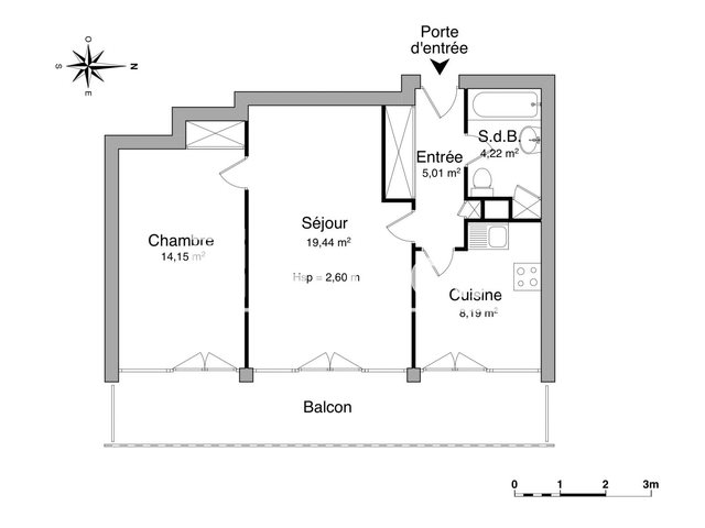 Appartement à louer, 51m², Limoges