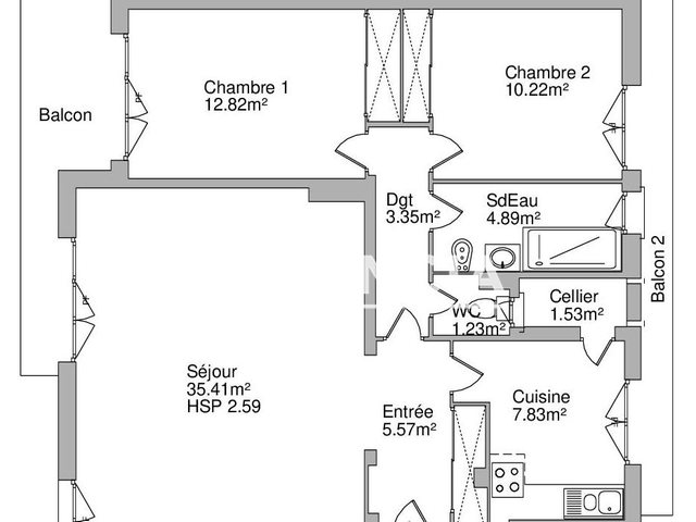 Appartement à louer, 82m², Orléans