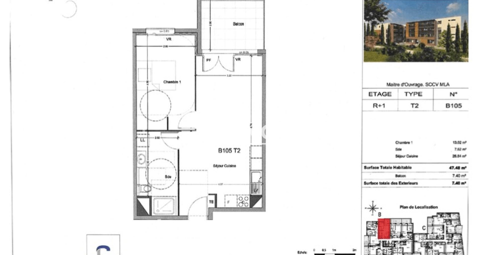 Appartement à louer, 47m², Morières-lès-Avignon