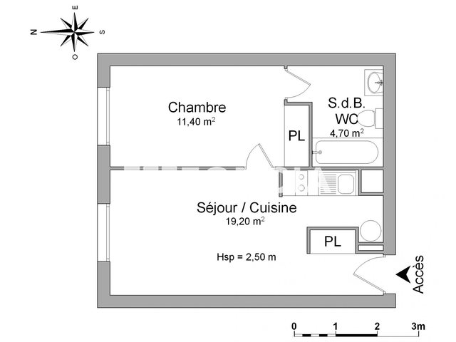 Appartement à louer, 35m², Mérignac