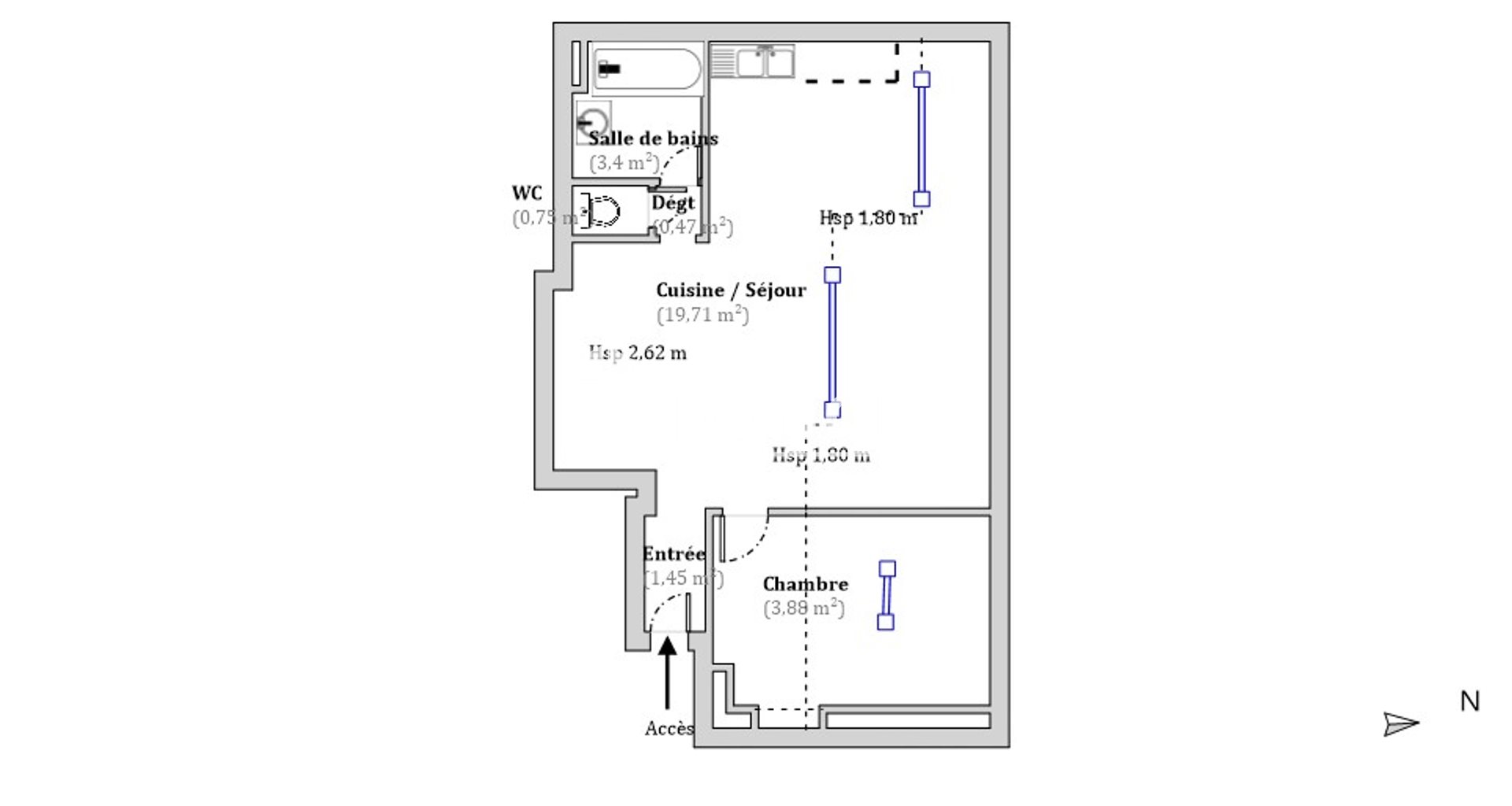 Appartement à louer, 29m², Villeurbanne