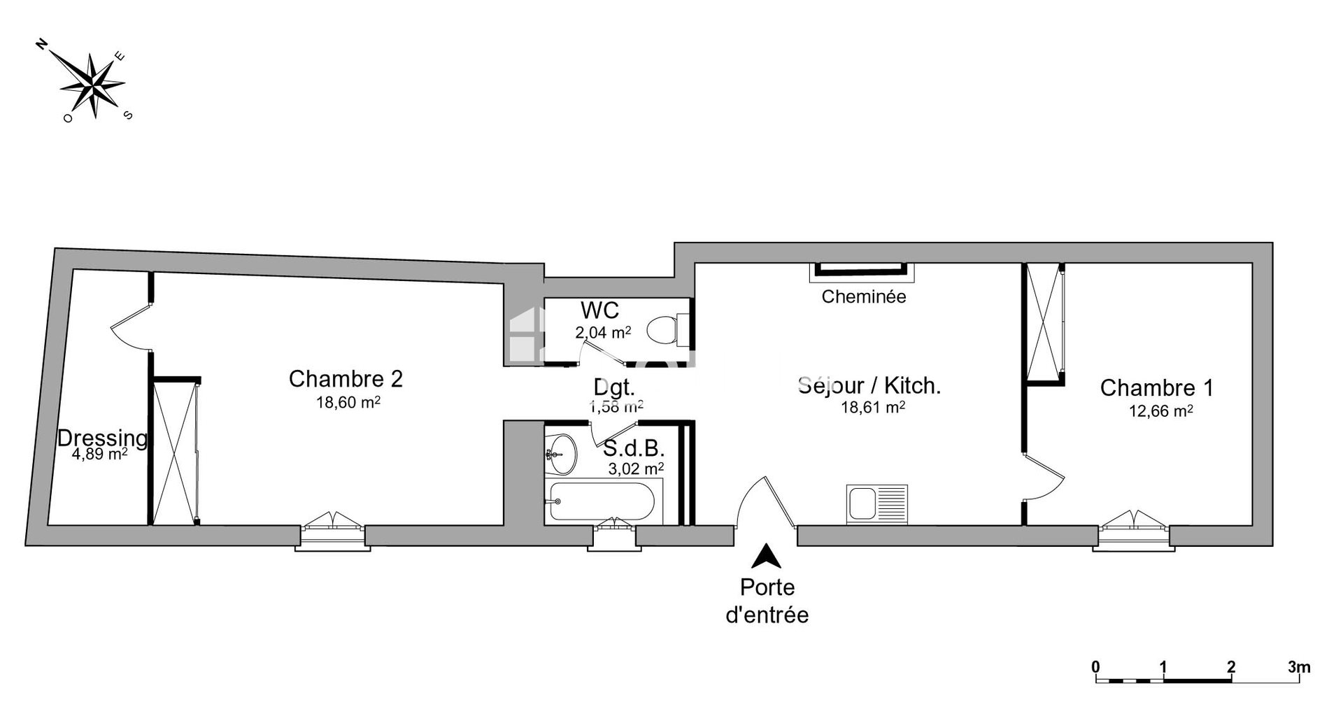 Appartement à louer, 61m², Miribel