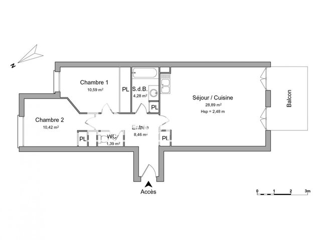 Appartement à louer, 64m², Pau