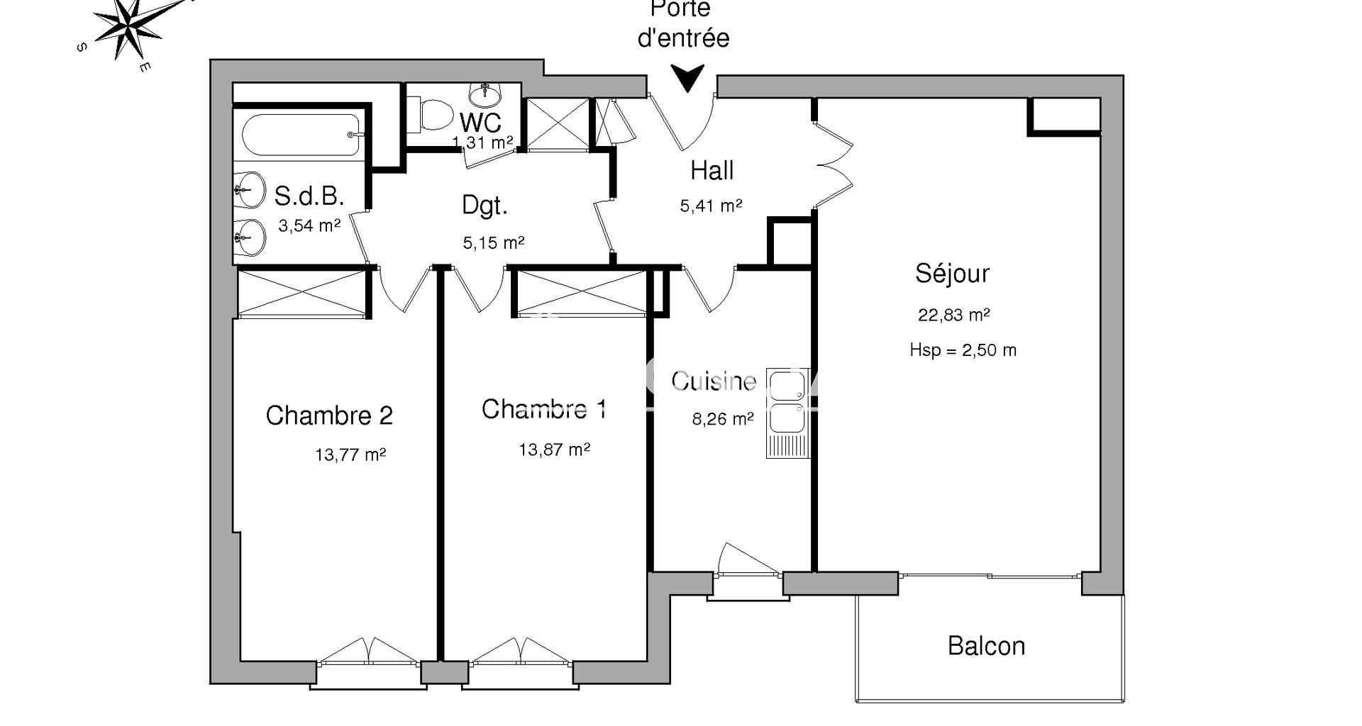 Appartement à louer, 73m², Levallois-Perret