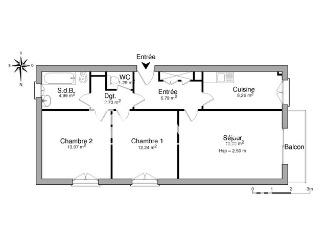 Appartement à louer, 68m², Lourdes