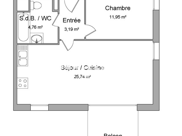 Appartement à louer, 45m², Strasbourg