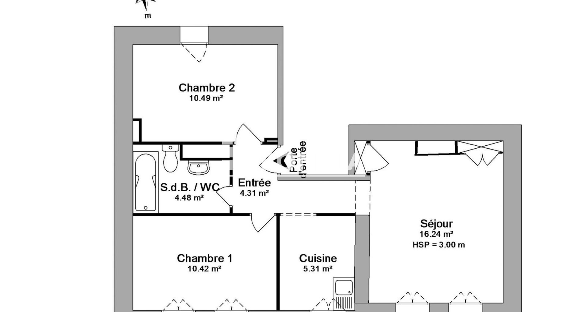 Appartement à louer, 48m², Lyon 7ème