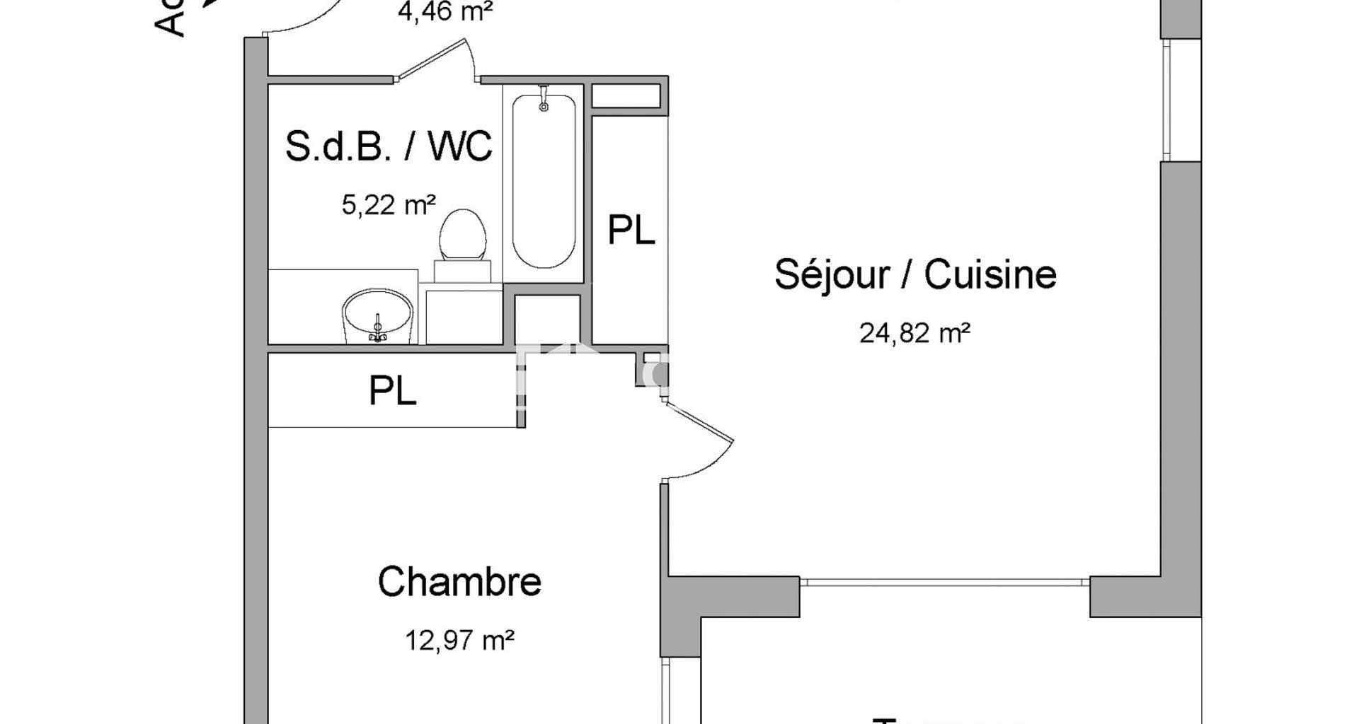 Appartement à louer, 47m², Saint-Jory
