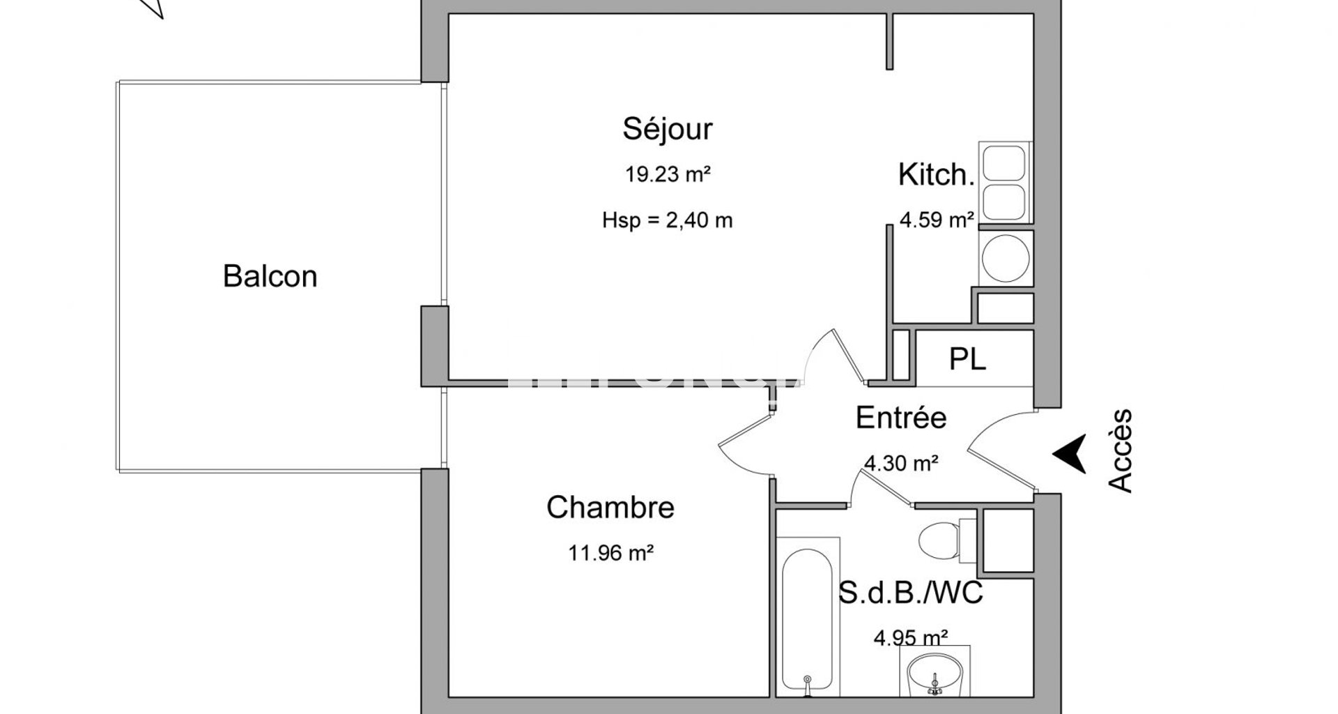 Appartement à louer, 45m², Hoenheim