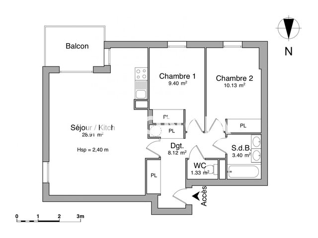 Appartement à louer, 61m², Grasse