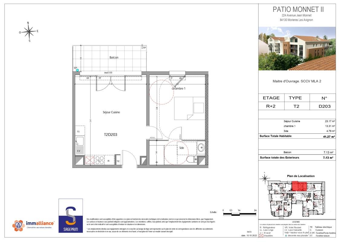 Appartement à louer, 41m², Morières-lès-Avignon