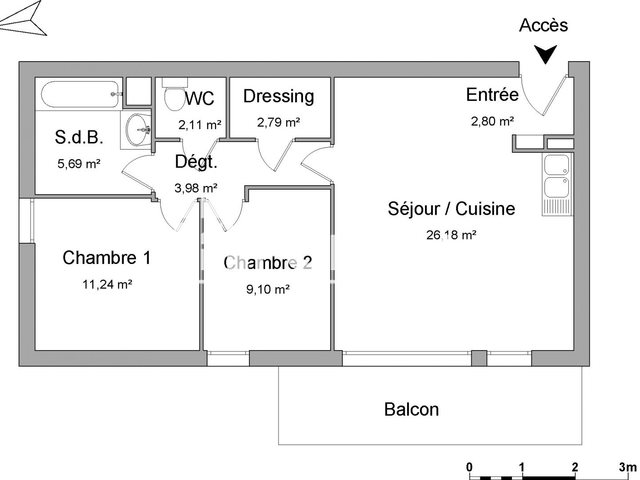 Appartement à louer, 63m², Rouen