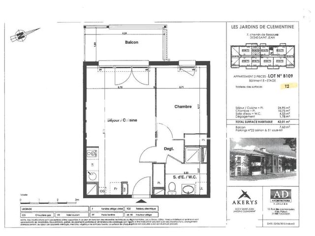 Appartement à louer, 42m², Saint-Jean