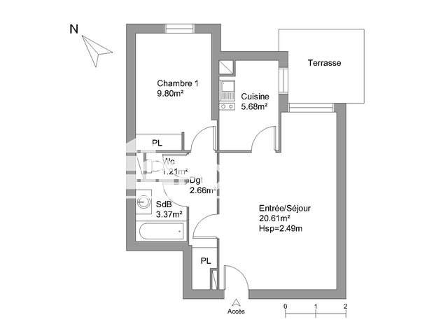 Appartement à louer, 43m², Villeneuve-Tolosane