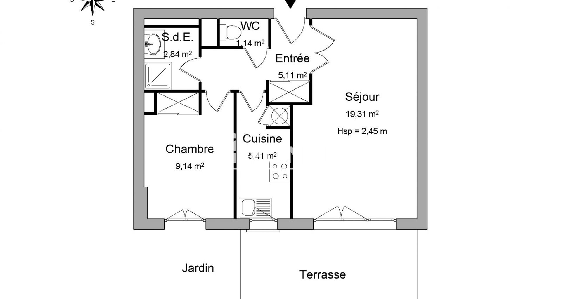 Appartement à louer, 42m², Houilles