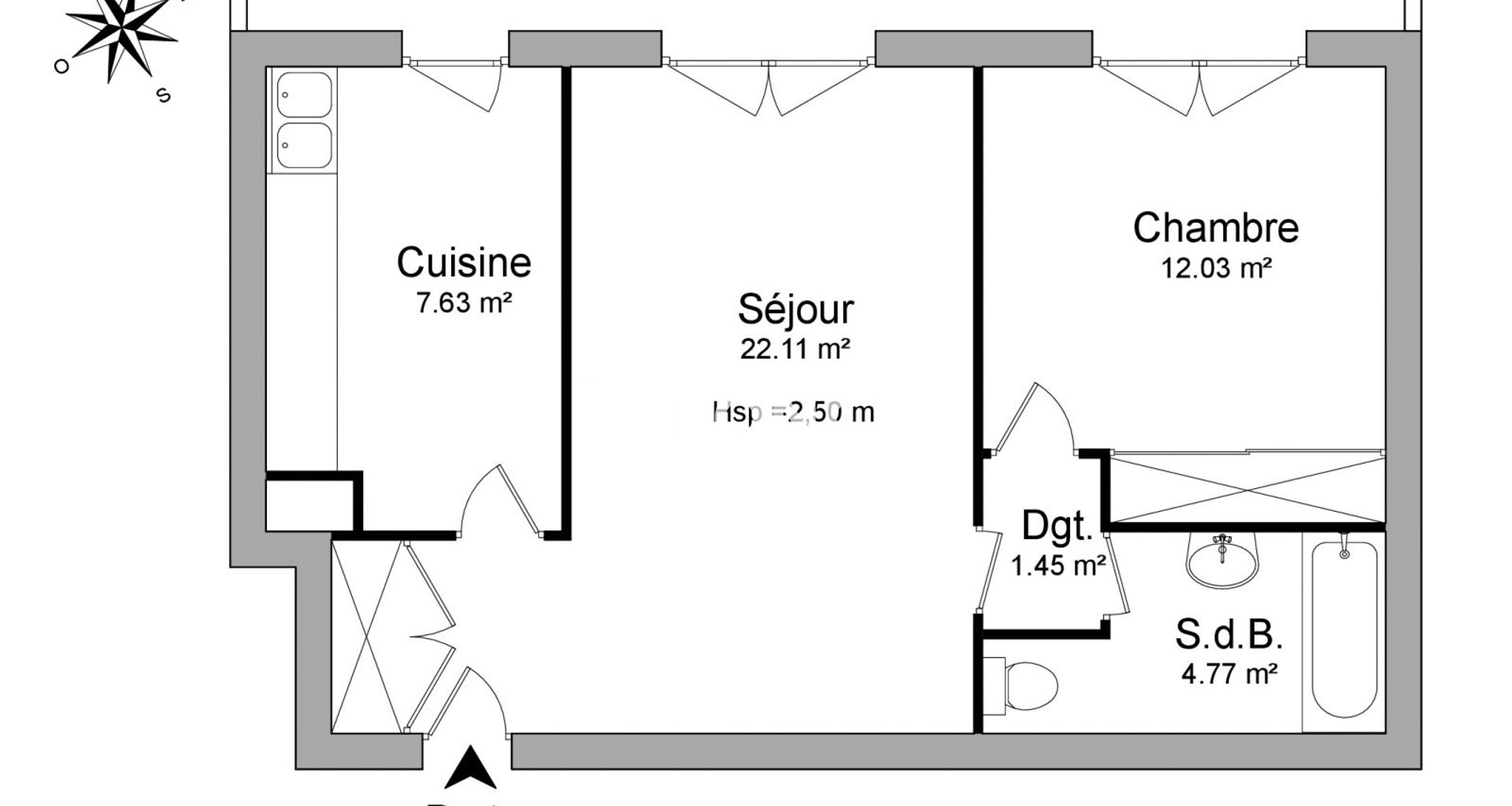 Appartement à louer, 47m², Rueil-Malmaison