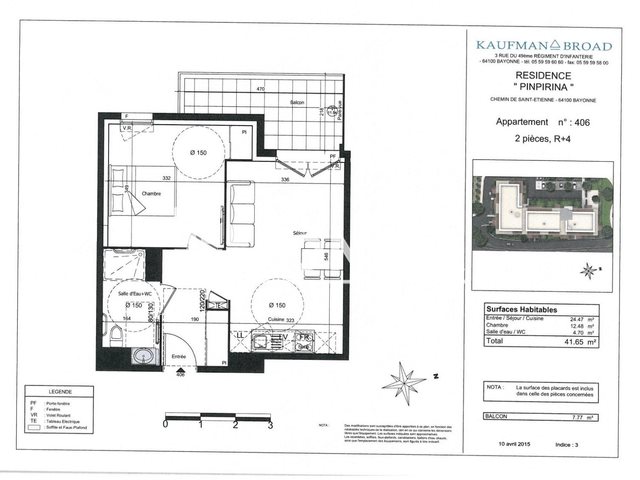 Appartement à louer, 41m², Bayonne