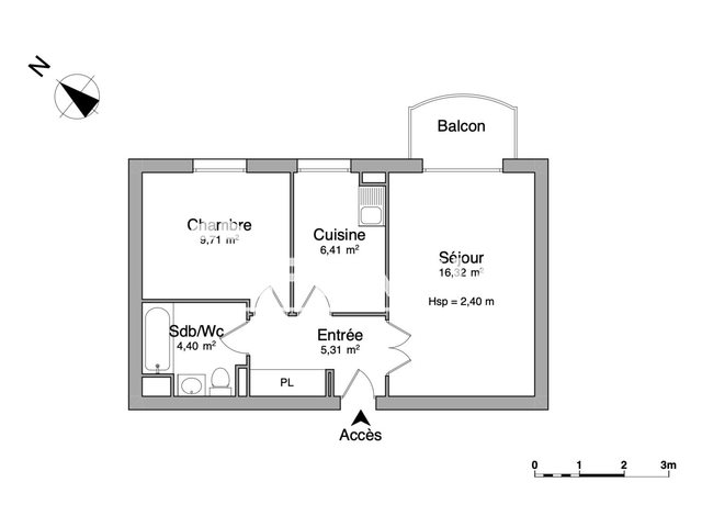 Appartement à louer, 41m², Bordeaux