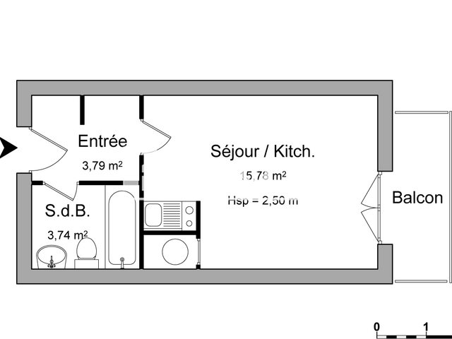 Appartement à louer, 23m², Strasbourg