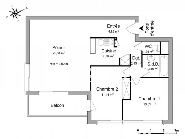 Appartement à louer, 65m², La Rochelle
