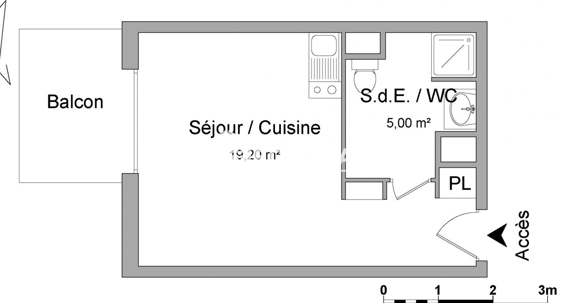 Appartement à louer, 24m², Chamalières