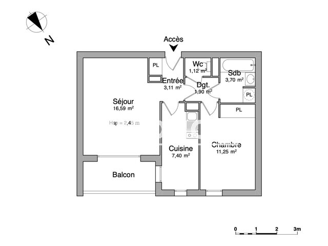 Appartement à louer, 45m², Mérignac
