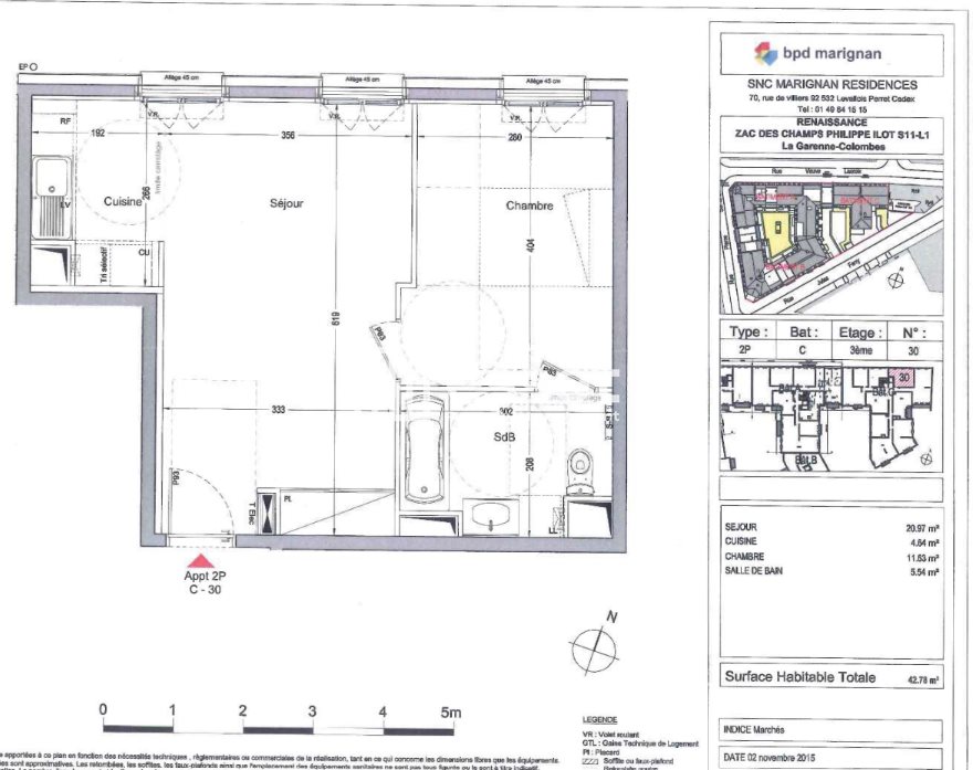 Appartement à louer, 42m², La Garenne-Colombes