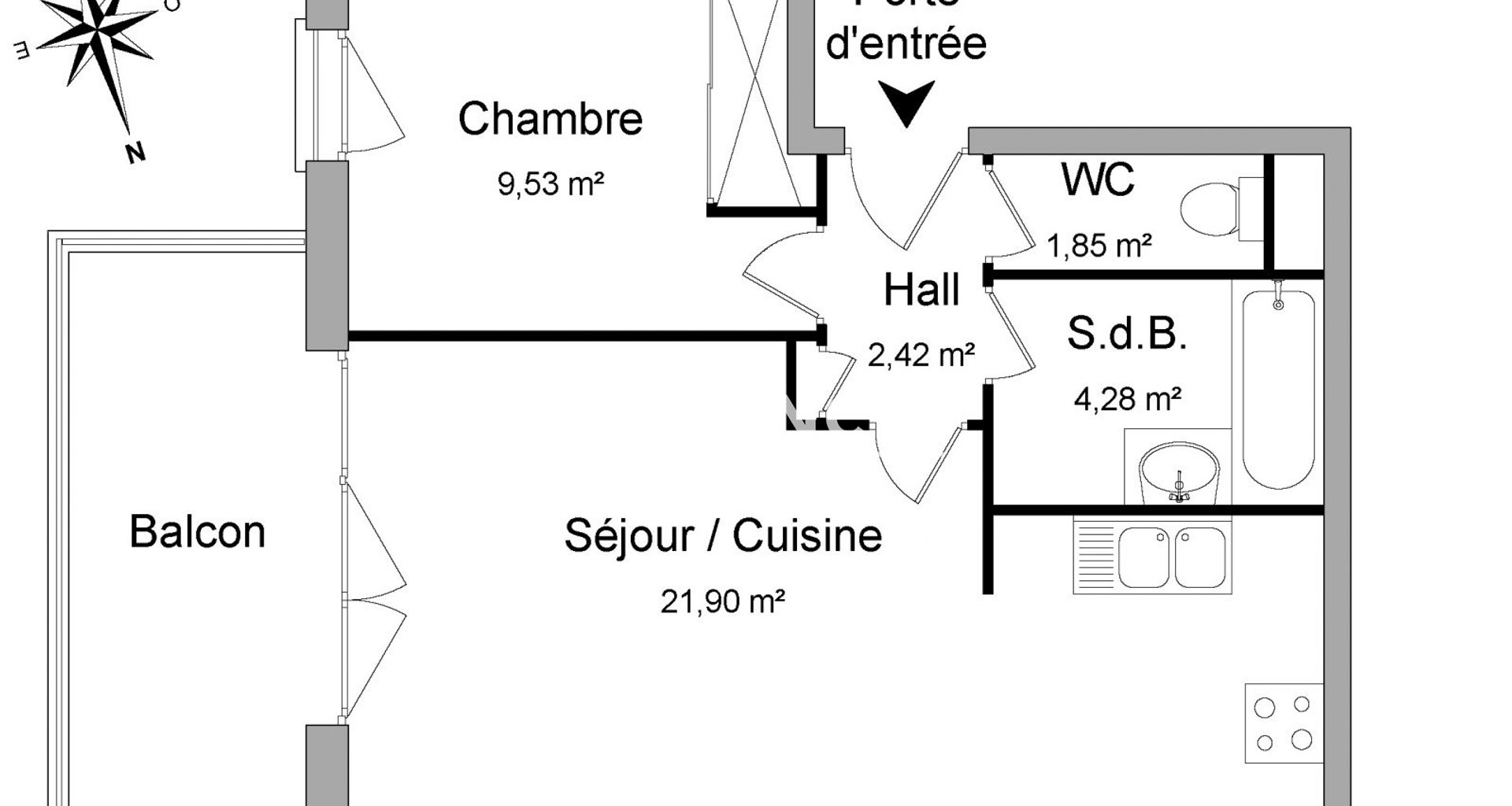 Appartement à louer, 39m², Clermont-Ferrand