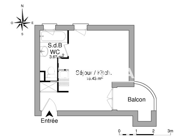 Appartement à louer, 22m², Pau