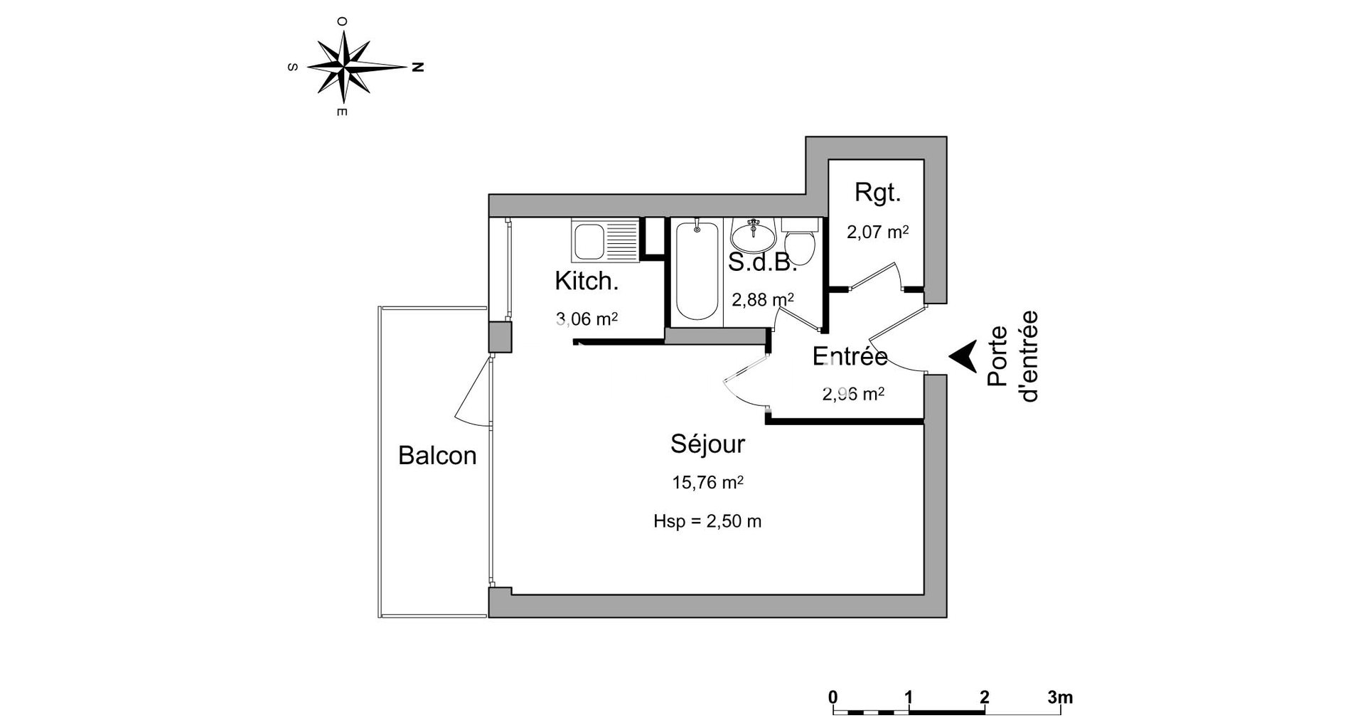 Appartement à louer, 26m², Saint-Martin-d'Hères