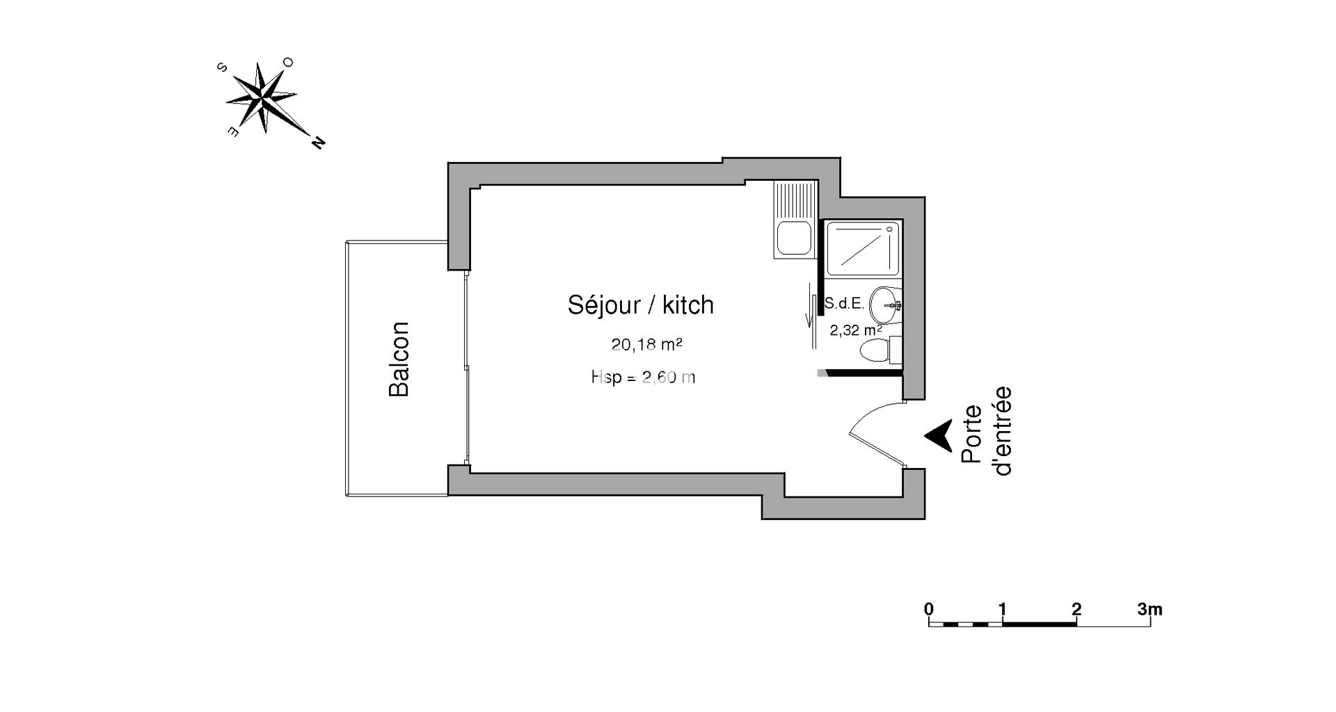 Appartement à louer, 22m², Sceaux