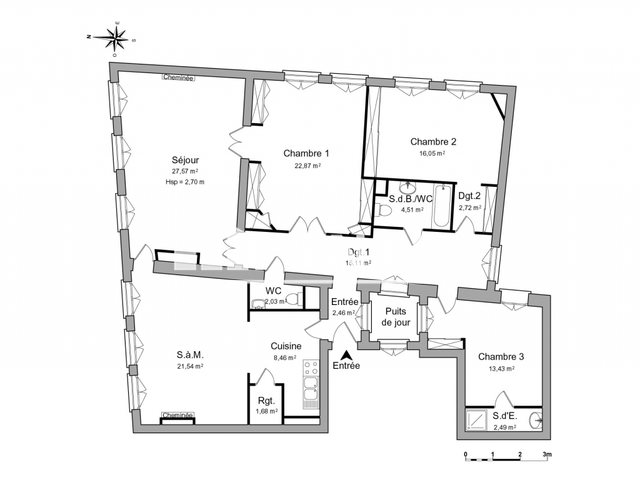 Appartement à louer, 140m², Bordeaux