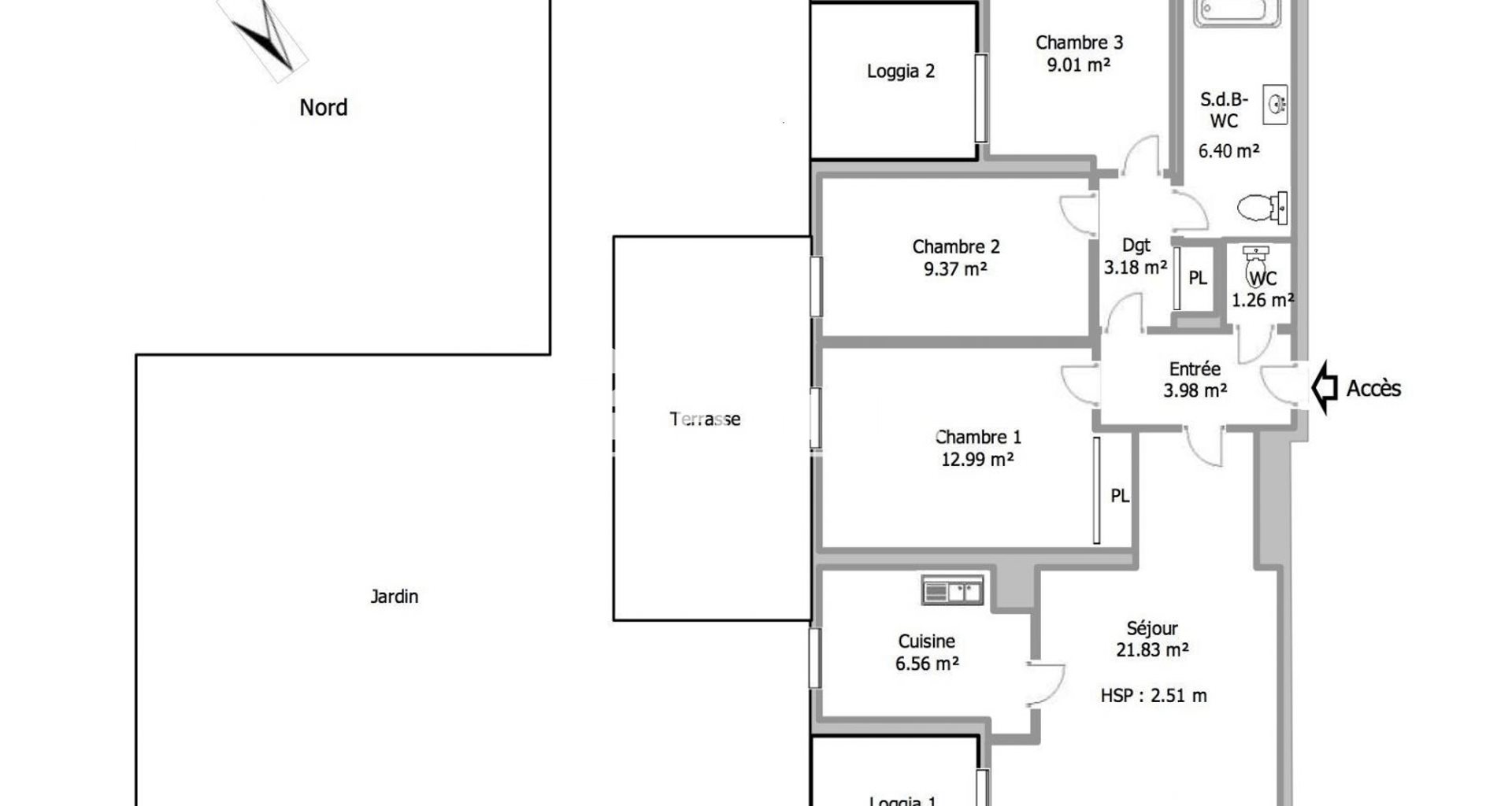 Appartement à louer, 74m², Lieusaint