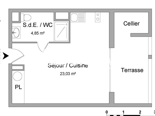 Appartement à louer, 27m², Ondres