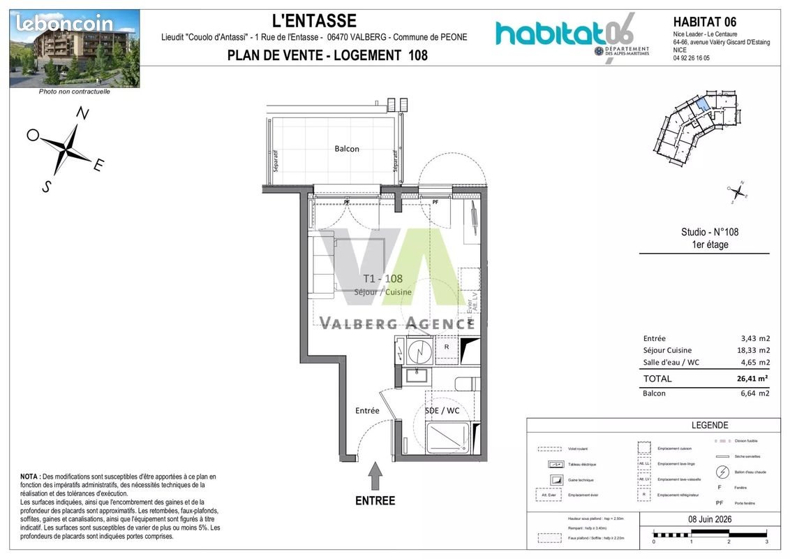 Appartement à vendre, 26m², Péone (Valberg)